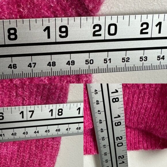 Sezane Trudy Ribbed Knit Sweater Pink Size Medium French Buttons Mohair Wool M - Picture 12 of 14